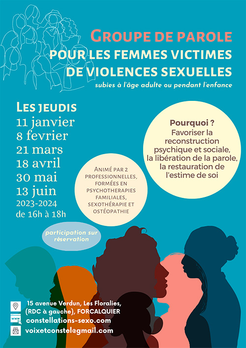 Groupes de paroles pour les femmes victimes de violences sexuelles - Forcalquier